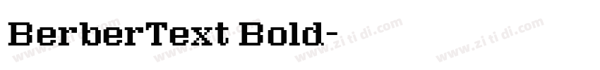 BerberText Bold字体转换